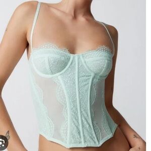 Urban Outfitters Green Lace Bra